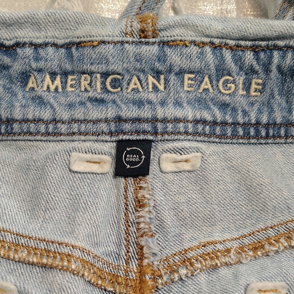 American Eagle Light Blue Denim Overalls - Picture 3 of 5